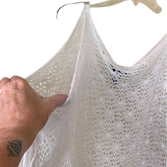 Vintage Arden B Crochet Cold Shoulder Top Size Large - Picture 6 of 10